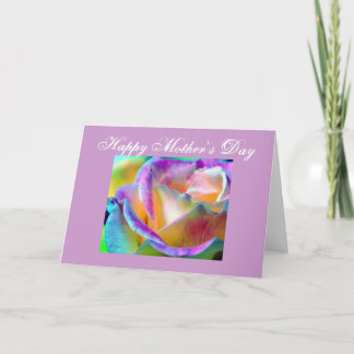 Artful Colourful Rose Card