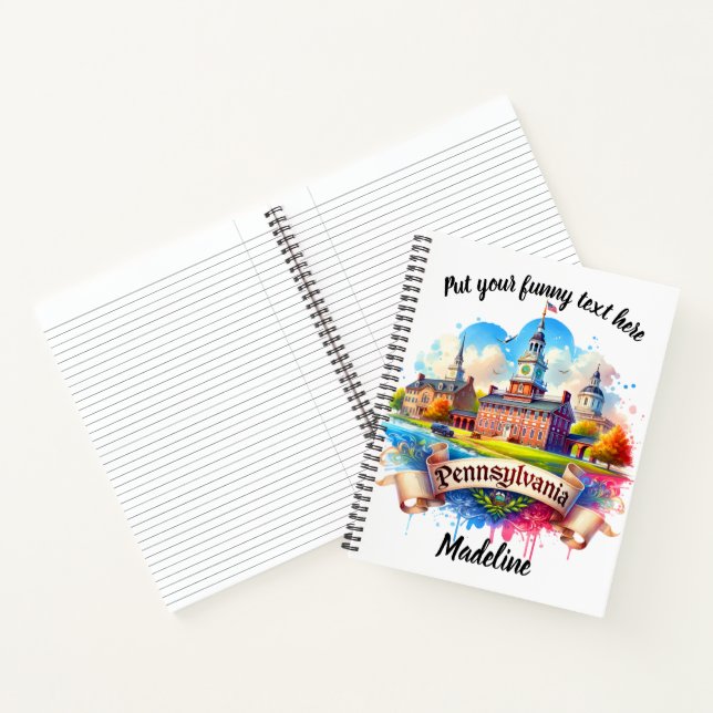 Artful depiction of Pennsylvania's history Notebook (Inside)