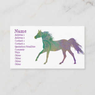 Artful Horse in Purple Business Card