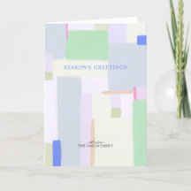 Artful Pastel Christmas Holiday Greeting