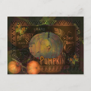 Artful Pumpkins Thanksgiving Holiday Postcard