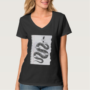 Artful Snake On Sheet For Nature Fans And Terraria T-Shirt