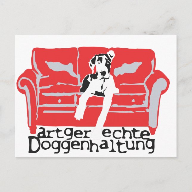 Artgerechte Doggenhaltung Postcard (Front)