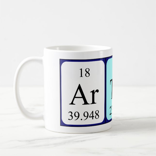 Arther periodic table name mug (Left)