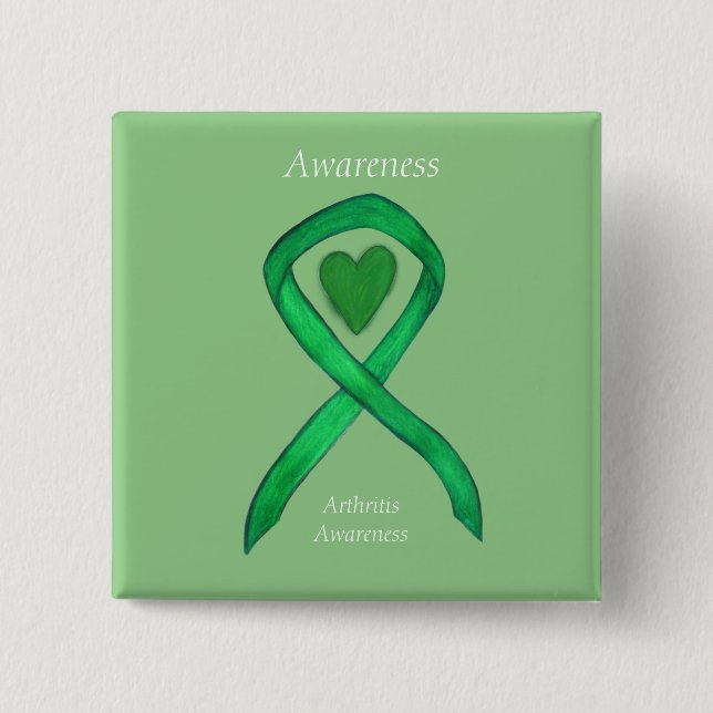 Arthritis Awareness Heart Ribbon Pins (Front)