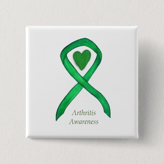 Arthritis Awareness Heart Ribbon Pins (Front)