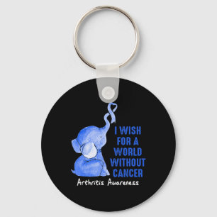 Arthritis Awareness I wish for a world without can Key Ring