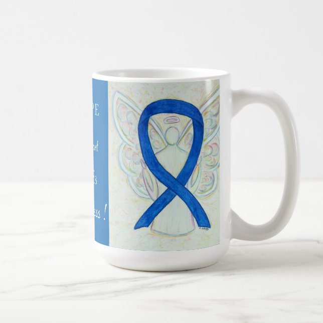 Arthritis Awareness Ribbon Angel Custom Mug (Right)