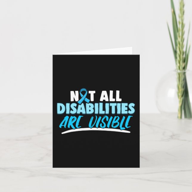 Arthritis Not All Disabilities are Visible  Disabi Card (Front)