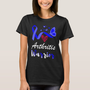 Arthritis Warrior Butterfly Blue Ribbon Support T-Shirt