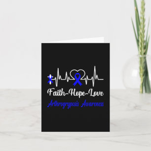 Arthrogryposis Awareness Heartbeat Christian Cross Card