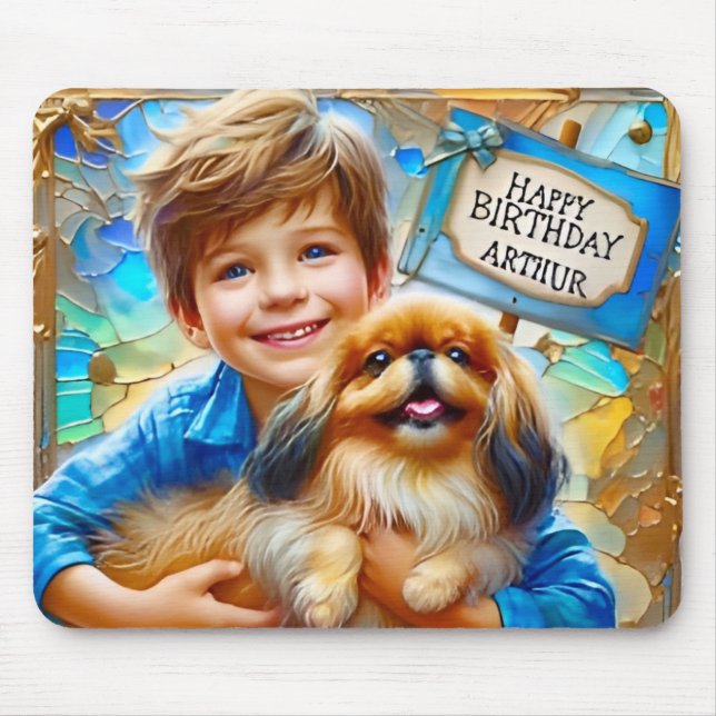ARTHUR ~ And his PET DOG ~ Mousepad (Front)