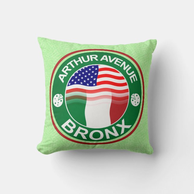 Arthur Ave Bronx Italian American Cushion (Front)