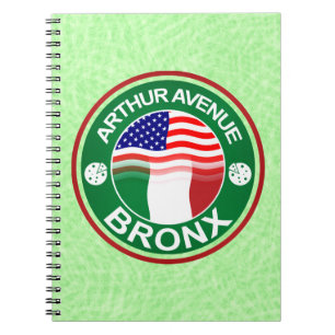 Arthur Ave Bronx Italian American Notepad Spiral Notebook