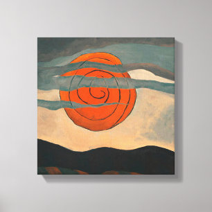 Arthur Dove painting, Red Sun, Canvas Print
