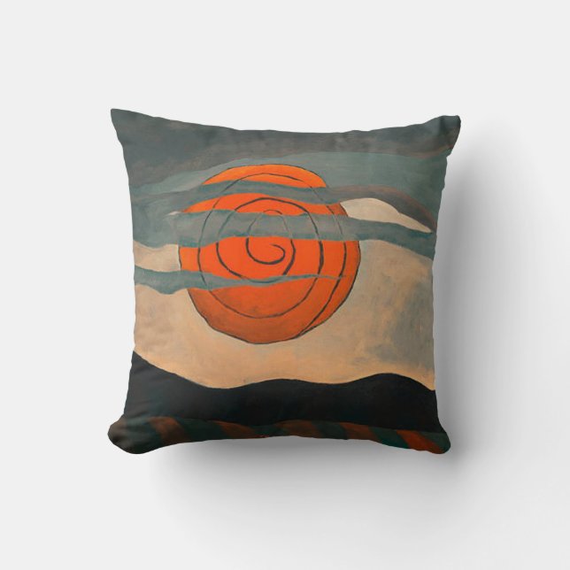Arthur Dove painting, Red Sun, Cushion (Front)