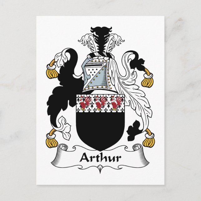 Arthur Family Crest Postcard (Front)