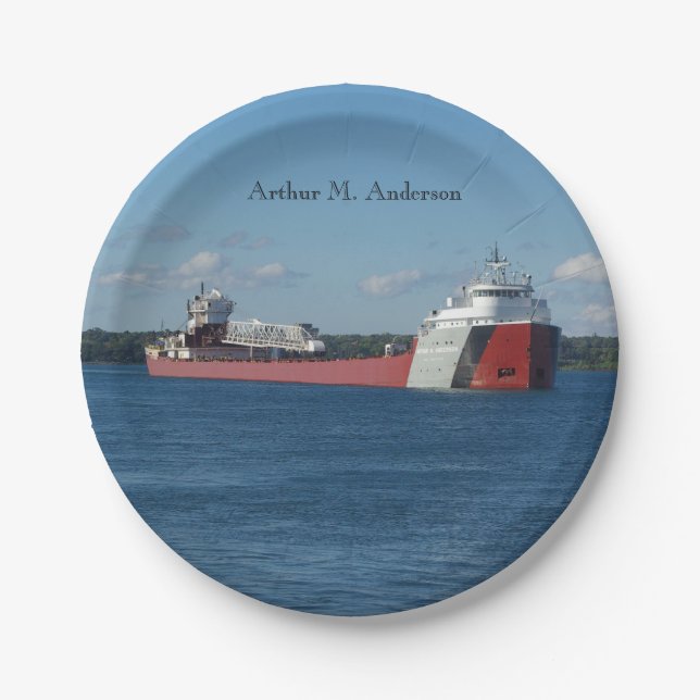 Arthur M. Anderson paper plate (Front)