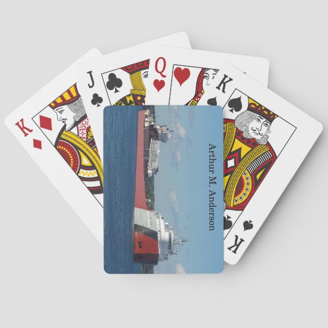 Arthur M. Anderson playing cards (Back)
