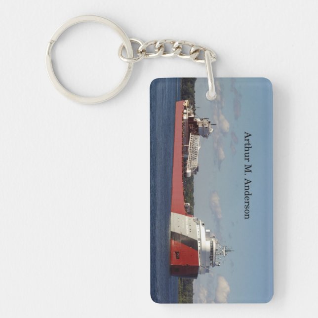 Arthur M. Anderson rectangle acrylic key chain (Front)