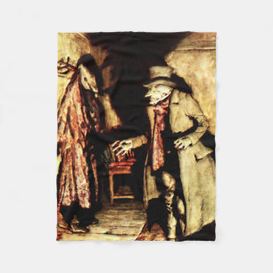 Arthur Rackham - A Christmas Carol - Grumpy Fleece Blanket