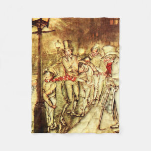 Arthur Rackham - A Christmas Carol - Street Fleece Blanket