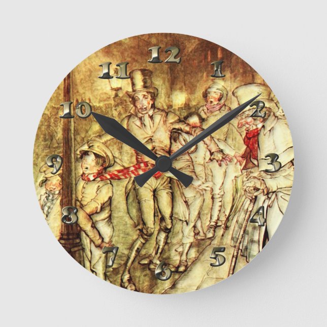 Arthur Rackham - A Christmas Carol - Street Round Clock (Front)