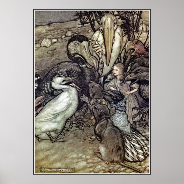 Arthur Rackham Alice In Wonderland Poster (Front)