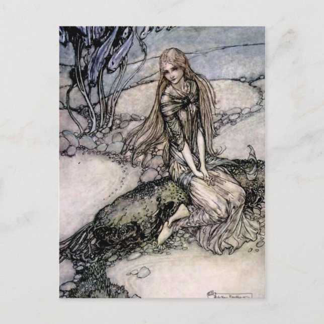 Arthur Rackham Fairy Art from “Undine” Postcard (Front)