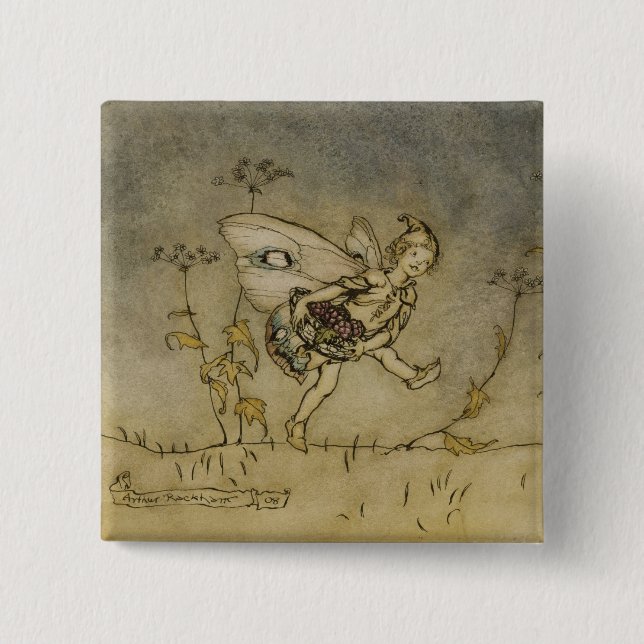 Arthur Rackham | Fairy, illustration from 'A Midsu 15 Cm Square Badge (Front)