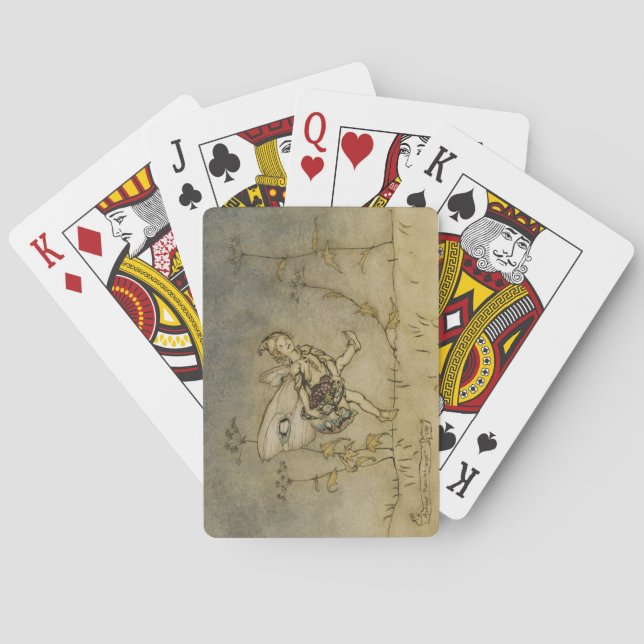 Arthur Rackham | Fairy, illustration from 'A Midsu Playing Cards (Back)