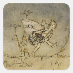Arthur Rackham Fairy, illustration from 'A Midsu Square Sticker