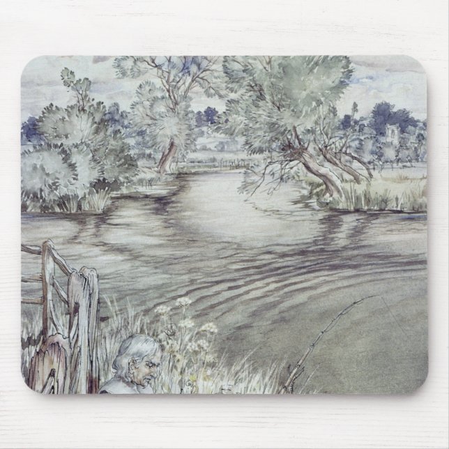 Arthur Rackham |Izaak Walton reclining against a F Mouse Pad (Front)