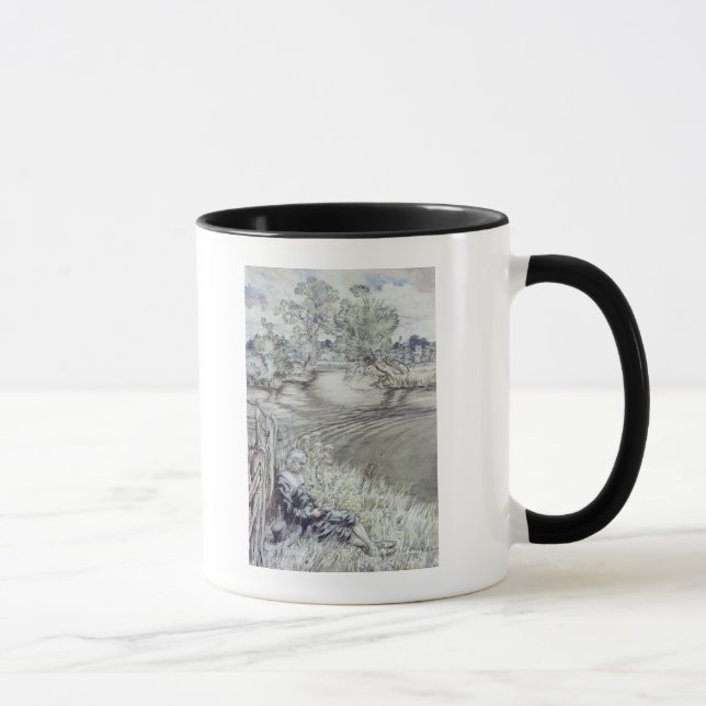 Arthur Rackham |Izaak Walton reclining against a F Mug (Right)
