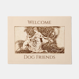 Arthur Rackham, Lady and Dogs Doormat
