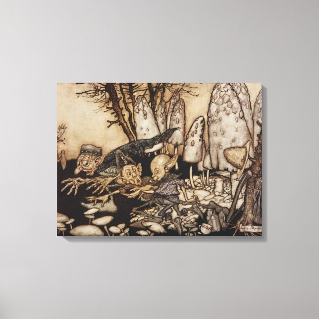 Arthur Rackham | Peter Pan in Kensington Gardens Canvas Print (Front)