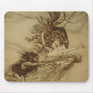 Arthur Rackham   The Rhinemaidens teasing Alberich Mouse Pad