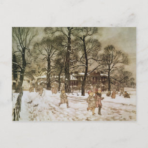 Arthur Rackham   Winter in Kensington Gardens from Postcard