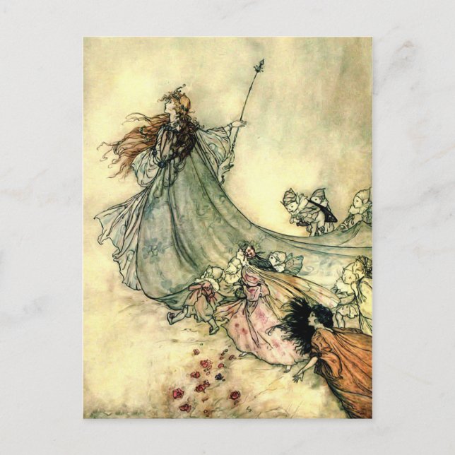 Arthur Rackham's Fairy Queen Postcard (Front)