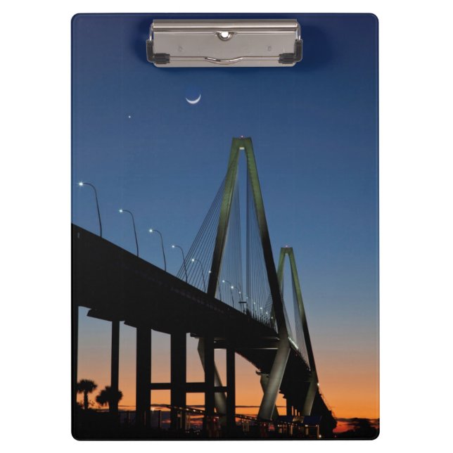 Arthur Ravenel Jr. Bridge at Dusk Clipboard (Front)