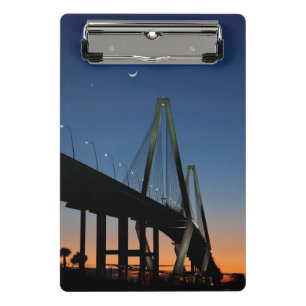 Arthur Ravenel Jr. Bridge at Dusk Mini Clipboard