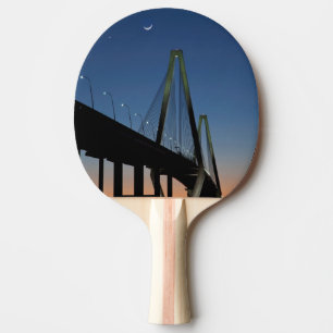 Arthur Ravenel Jr. Bridge at Dusk Ping Pong Paddle