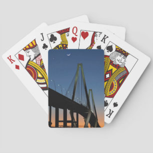 Arthur Ravenel Jr. Bridge at Dusk Playing Cards