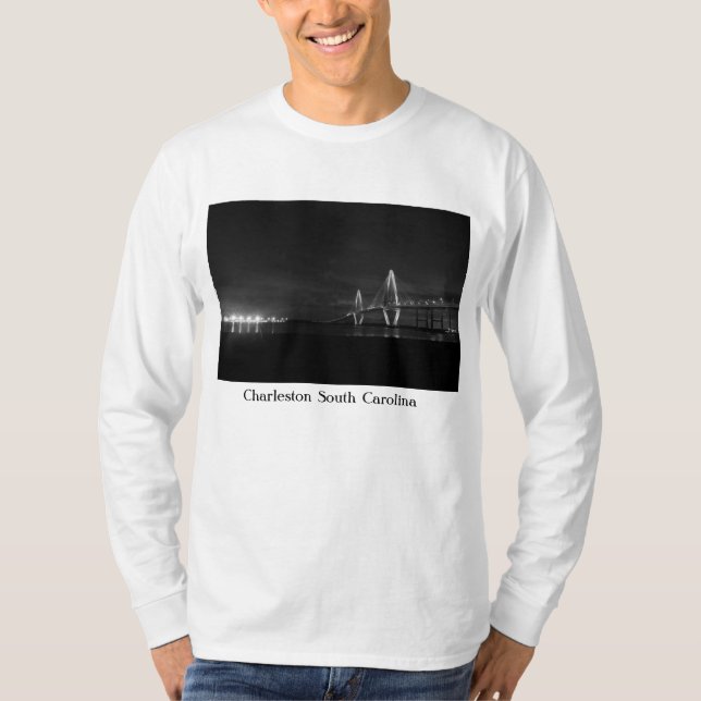 Arthur Ravenel Night Pano Grayscale T-Shirt (Front)