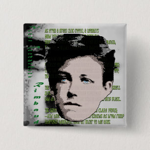 Arthur Rimbaud 15 Cm Square Badge