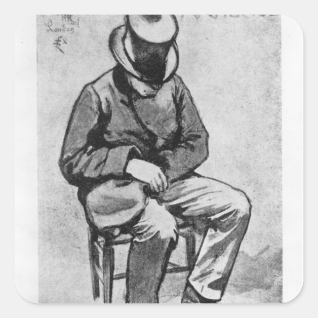 Arthur Rimbaud Square Sticker (Front)