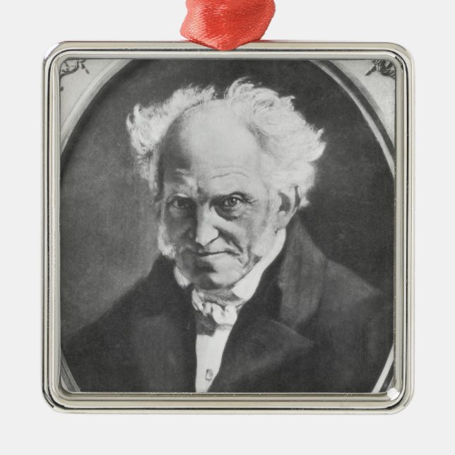 Arthur Schopenhauer Metal Tree Decoration (Front)