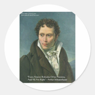 Arthur Schopenhauer "Nations Ridicule" Quote Gifts Classic Round Sticker