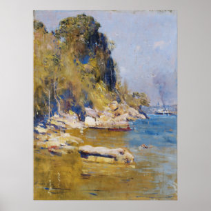 Arthur Streeton - From my camp (Sirius Cove) Poster