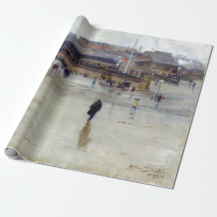 Arthur Streeton The Railway Station, Redfern Wrapping Paper